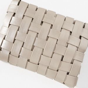 Anthropologie white Lindy woven clutch